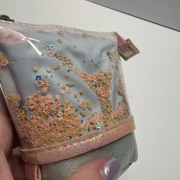 Star Confetti Telescopic Zippered Pencil Pouch Pink Silver - Picture 2 of 12